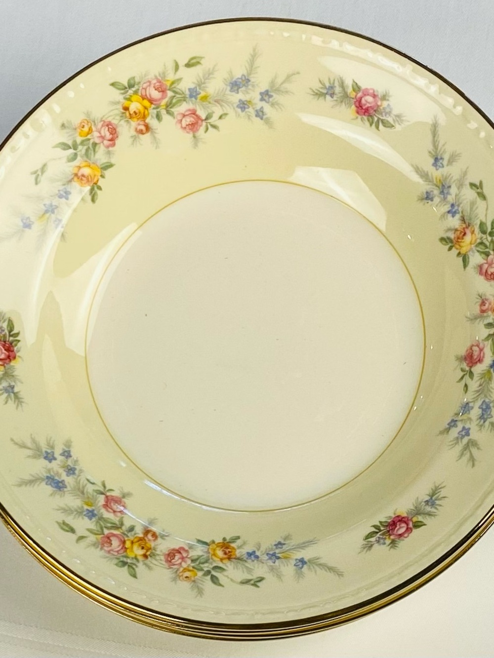 Homer Laughlin Georgian Eggshell Rimmed Soup/Cereal Bowls Set of 5 Vintage